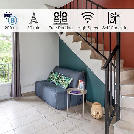 Le Duplex , Proche Gare Rer, Parking, Arrivee Autonome Apartment Палезо Екстериор снимка